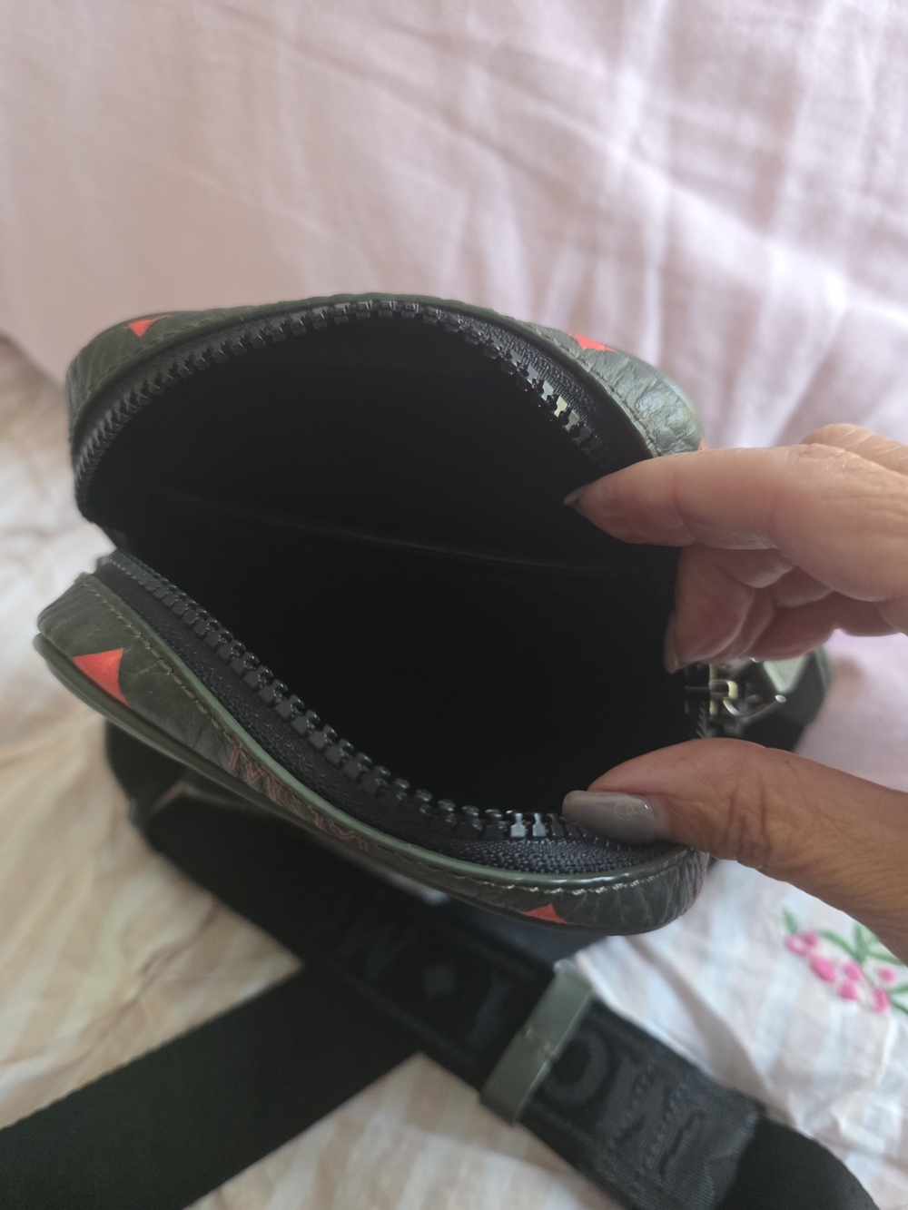 MCM Green Monogram Crossbody Bag - Picture 3 of 6